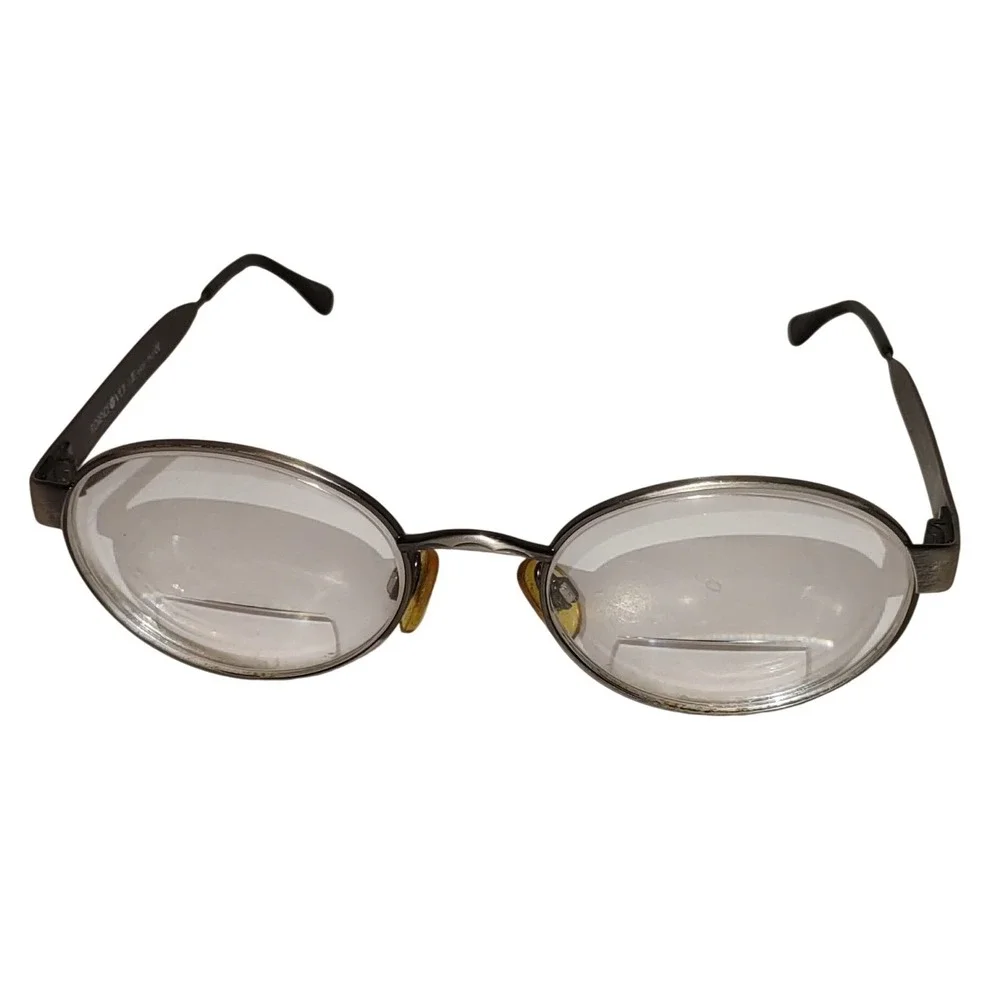 Vogue Florence VO 3133 S Glasses Oval Gunmetal Grey Metal Frames 90s Italy 52-20